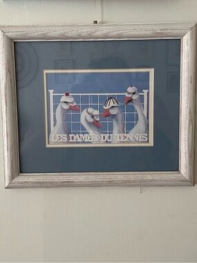 Les Dames du Tennis Geese Framed Print